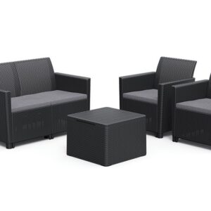 KETER Záhradný set CLARA 2 storage table | grafit