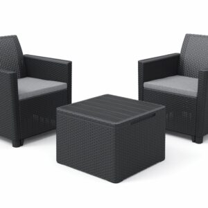 KETER Záhradný set CLARA balcony storage table | grafit