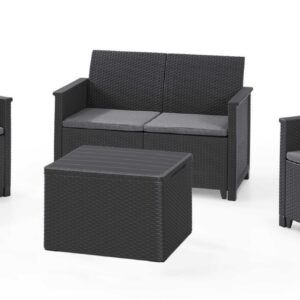 KETER Záhradný set ALODIA BOX 2 | grafit