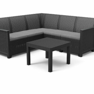 KETER Záhradný set ALODIA CORNER SET 5 | grafit
