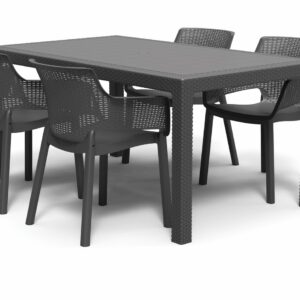 Elvisia Záhradný set FRAYA 4 + 1 | grafit